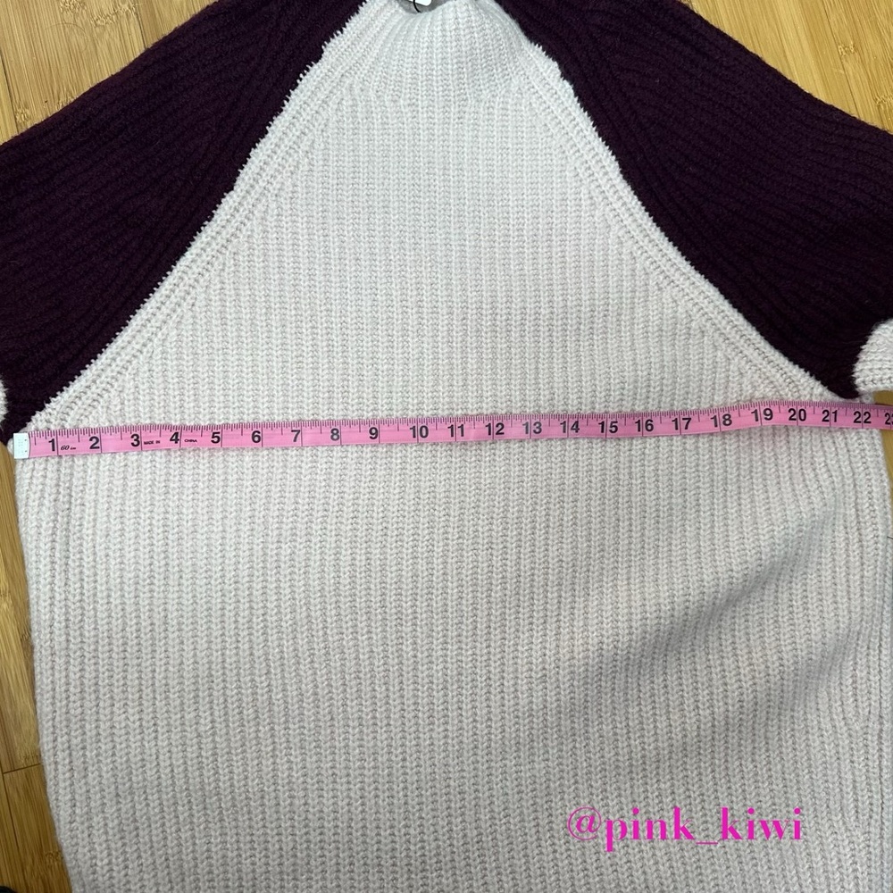 🆑 Express Colorblock Mock Neck Shift Sweater Dress - Picture 11 of 12